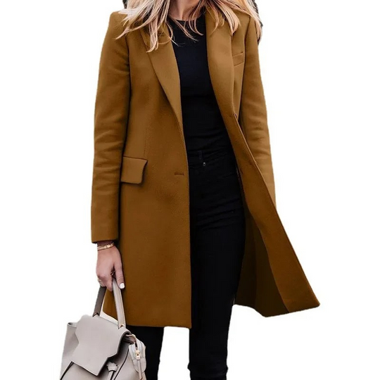 Eleganter Trenchcoat Damen Einfache Knotung