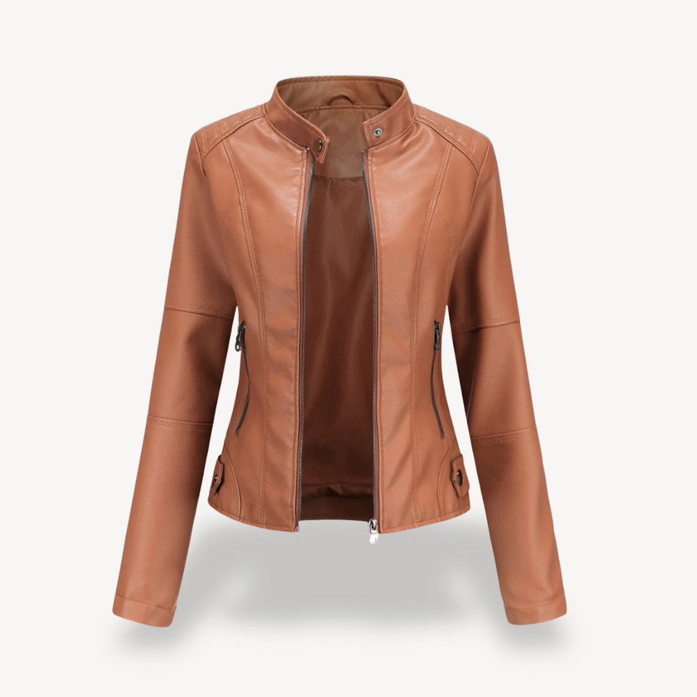 Heidi-Mode | Damen Kunstleder Bikerjacke