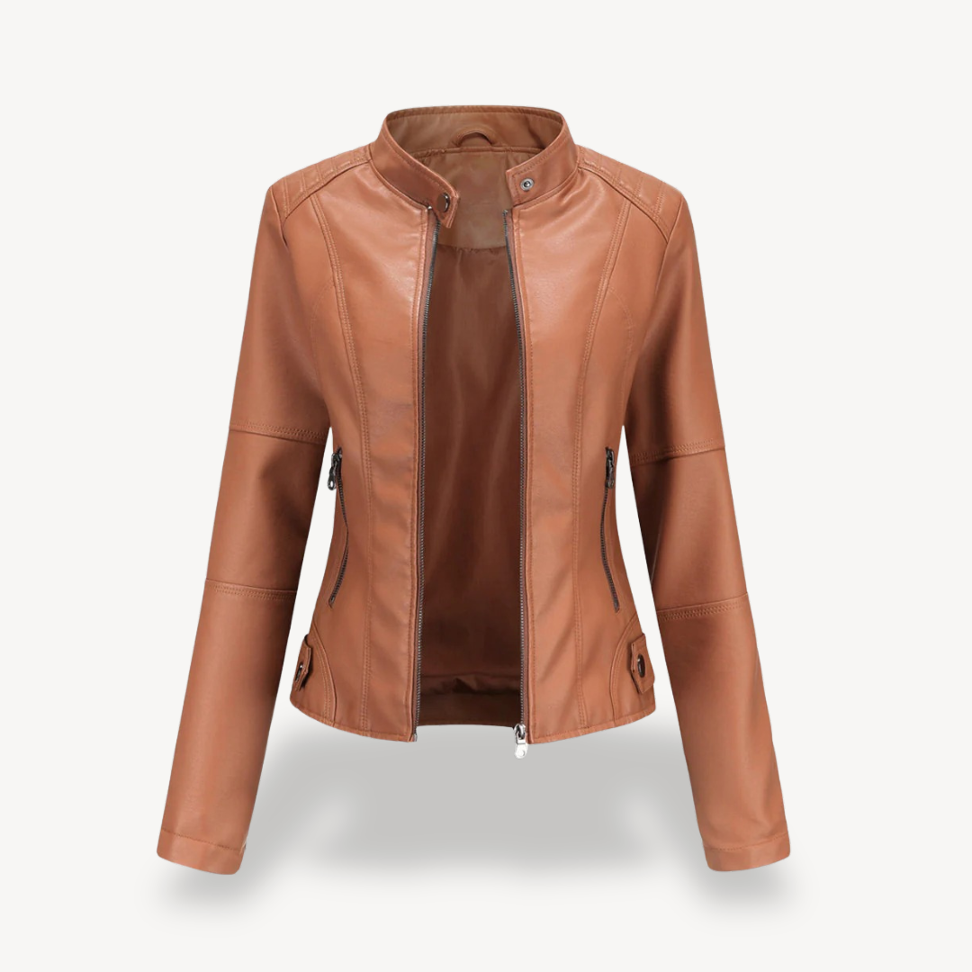 Heidi-Mode | Damen Kunstleder Bikerjacke