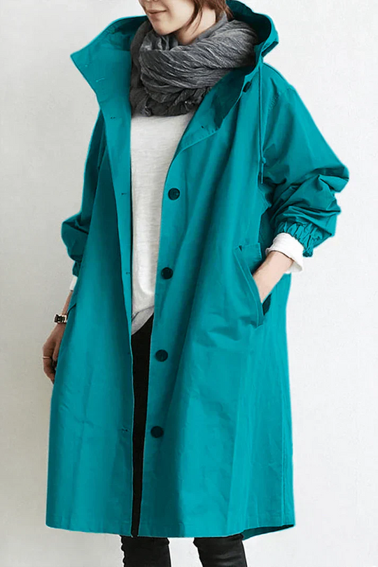 Heidi-Mode | Trench-Coat Imperméable Avec Capuche