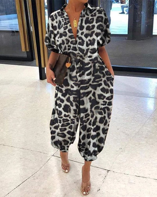 Heidi-Mode | Weinlese Mehrfarbiger Jumpsuit