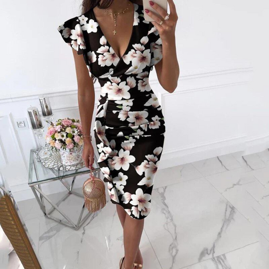Heidi-Mode | Fließendes Sommerkleid mit V-Ausschnitt