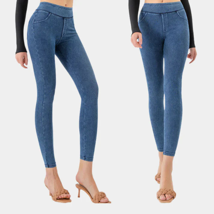 Heidi-Mode | Slim-fit Damen Denim Look Leggings