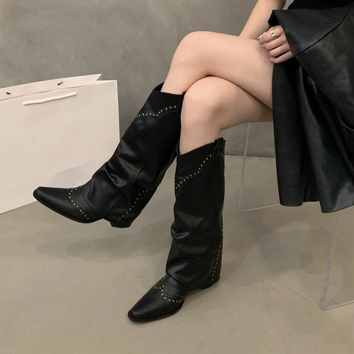 Knöchelstiefel Cowboy Stiefel Damen