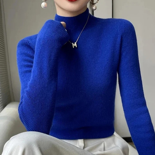 Heidi-Mode | Damen Rollkragenpullover Gerippter Strick Weich und Elegant Rollkragenpullover Damen