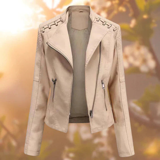 Heidi-Mode | Vegane Lederjacke mit Taschen für Frauen