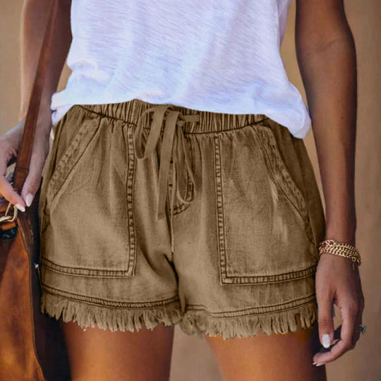 Sommershorts mit Rüschen