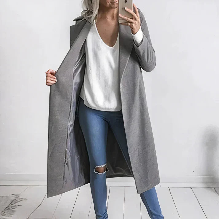 Heidi-Mode | Frauen Lange Trenchcoat