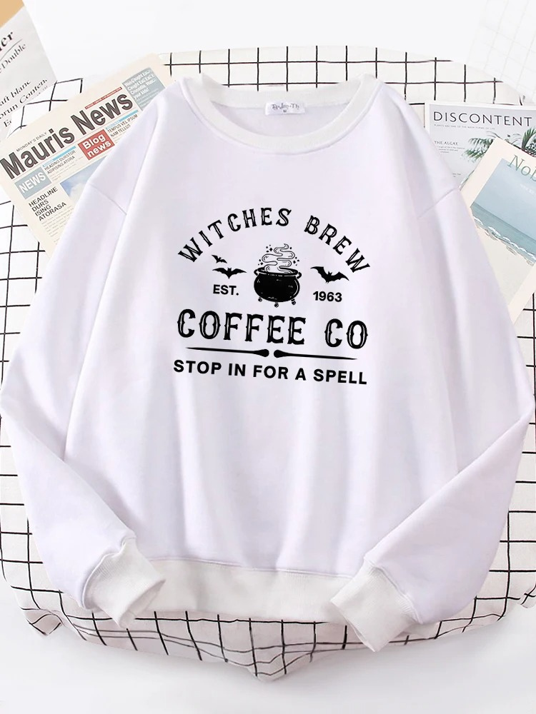 Heidi-Mode | Lustiges Sweatshirt mit "witches Brew Coffee Co" Print Damen Pullover