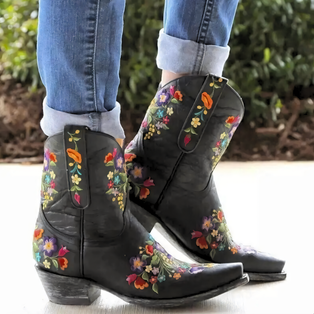 Heidi-Mode | Wetterfeste Cowgirl Weinlese Stiefel