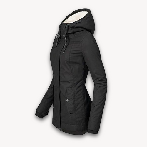 Heidi-Mode | Damen Wasserdichte Winterjacke mit Kunstfellfutter