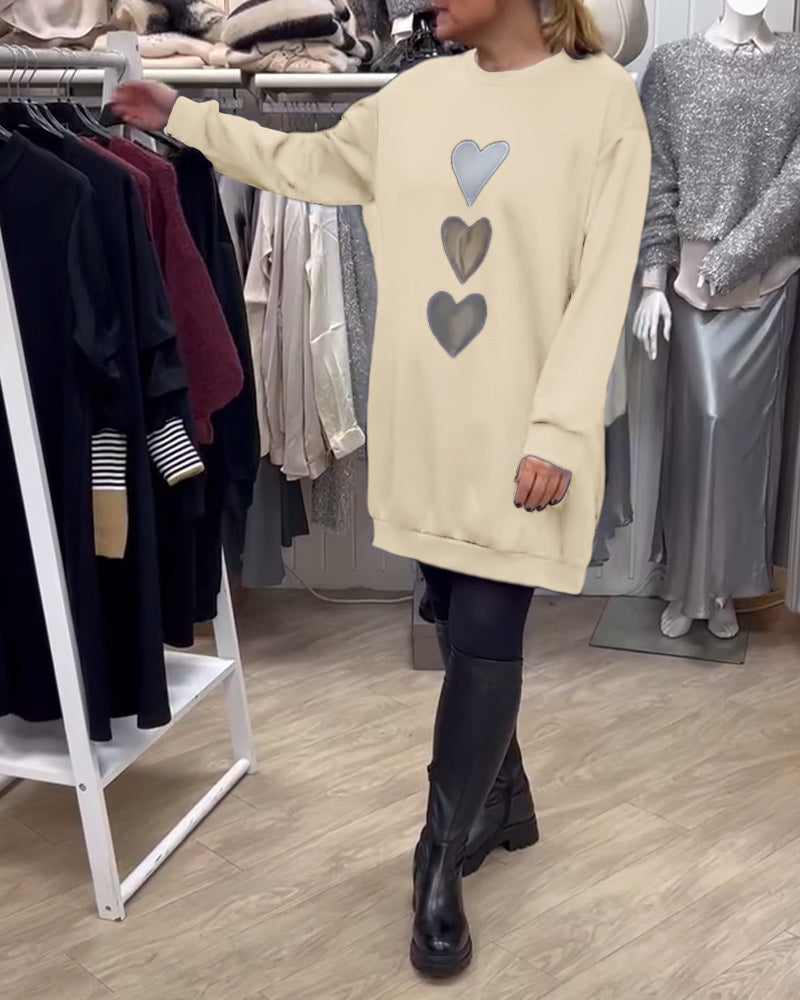 Heidi-Mode | Shift Herz Muster Lässig