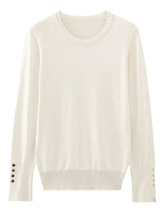 Heidi-Mode | Damenpullover mit Knopfdetail