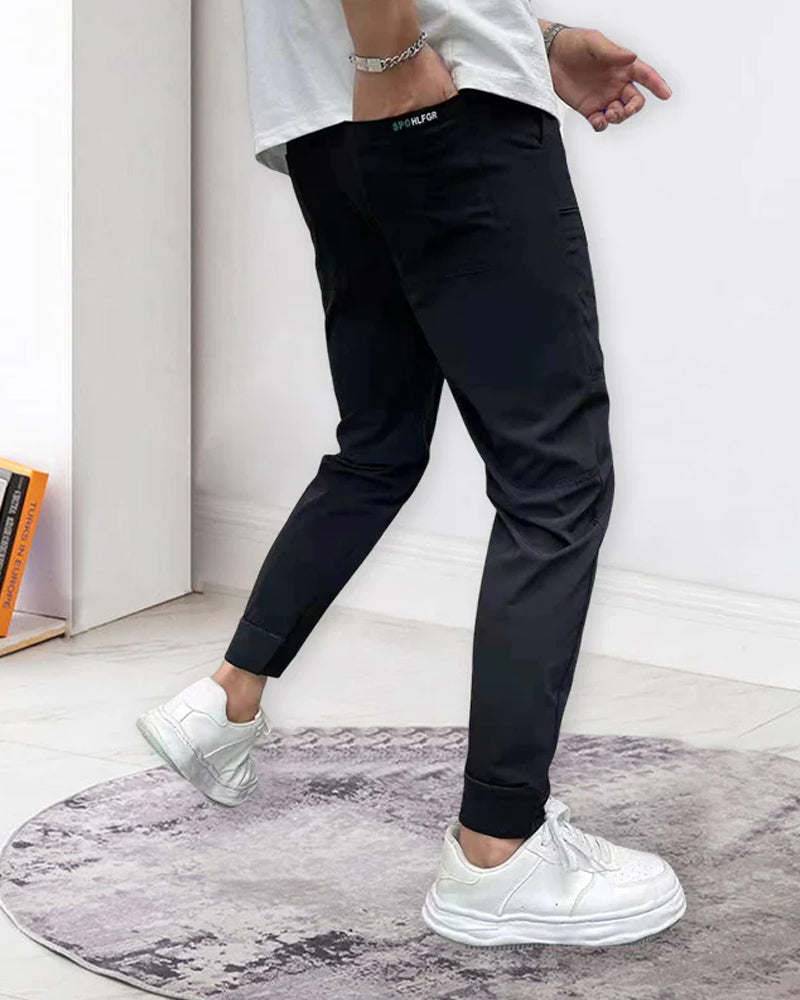 Heidi-Mode | Herren High Stretch Skinny Cargo-Hose mit mehreren Taschen