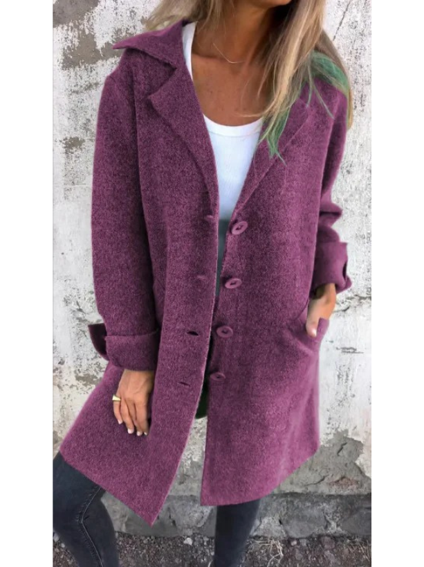 Heidi-Mode | Lange Strickjacken Damen Elegante Strickjacke mit Knöpfen