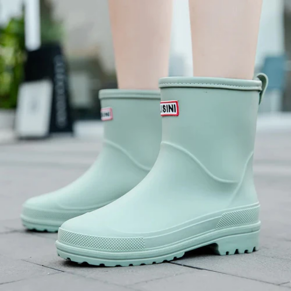 Trendige wasserdichte Damenregengummistiefel