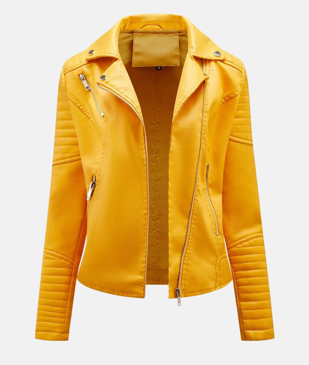 Heidi-Mode | Damen Lederjacke Ohne Kapuze Stilvolle Bikerjacke