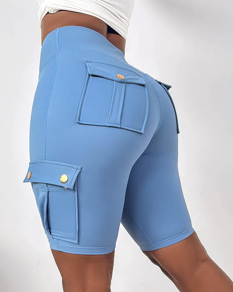 Heidi-Mode | Damen Freizeit-Shorts mit Taschen Unifarben