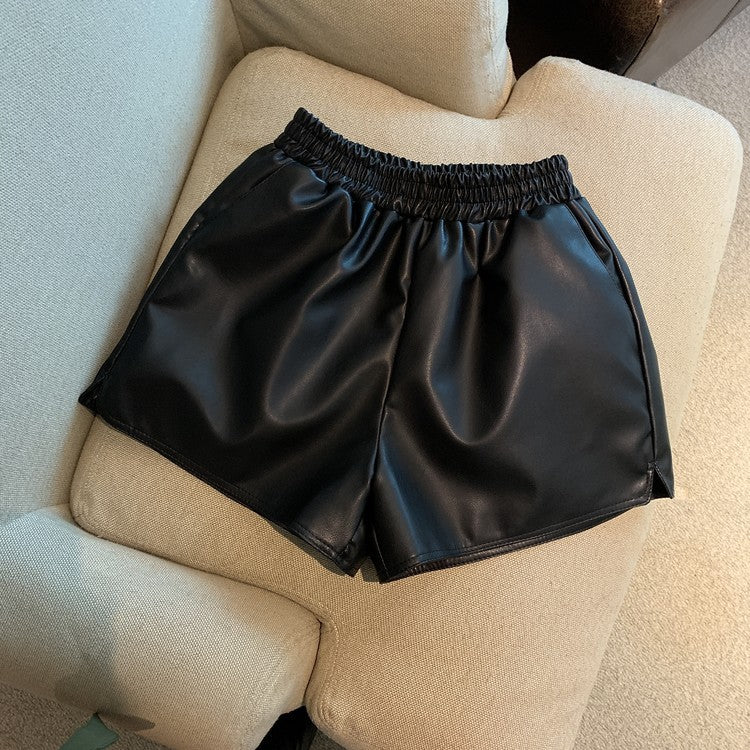 Zaida | Shorts aus Pu-Leder