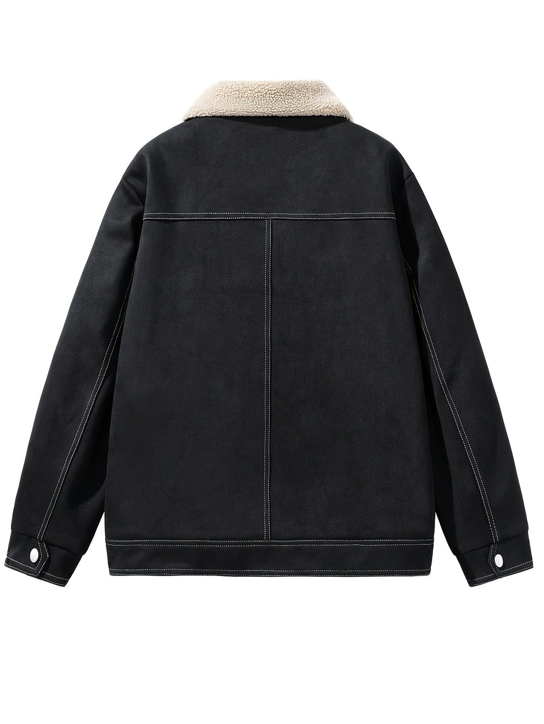 Heidi-Mode | Schwarze Fleece Warme Jacke für Herren