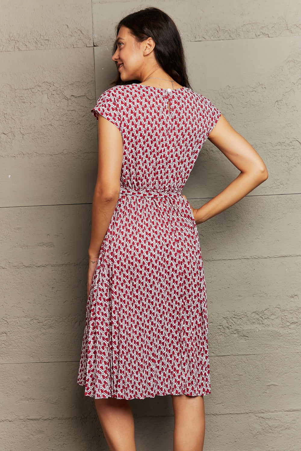 Heidi-Mode | Rundhals Krawatten Taille Kleid