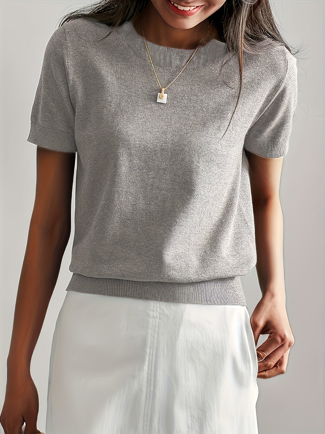Heidi-Mode | Lässiger Pullover mit Kurzen Ärmeln für Frühling und Sommer