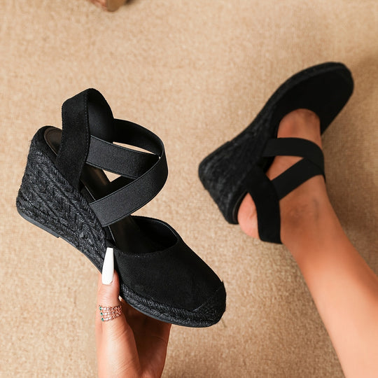 Heidi-Mode | Damen Espadrilles mit Keilabsatz