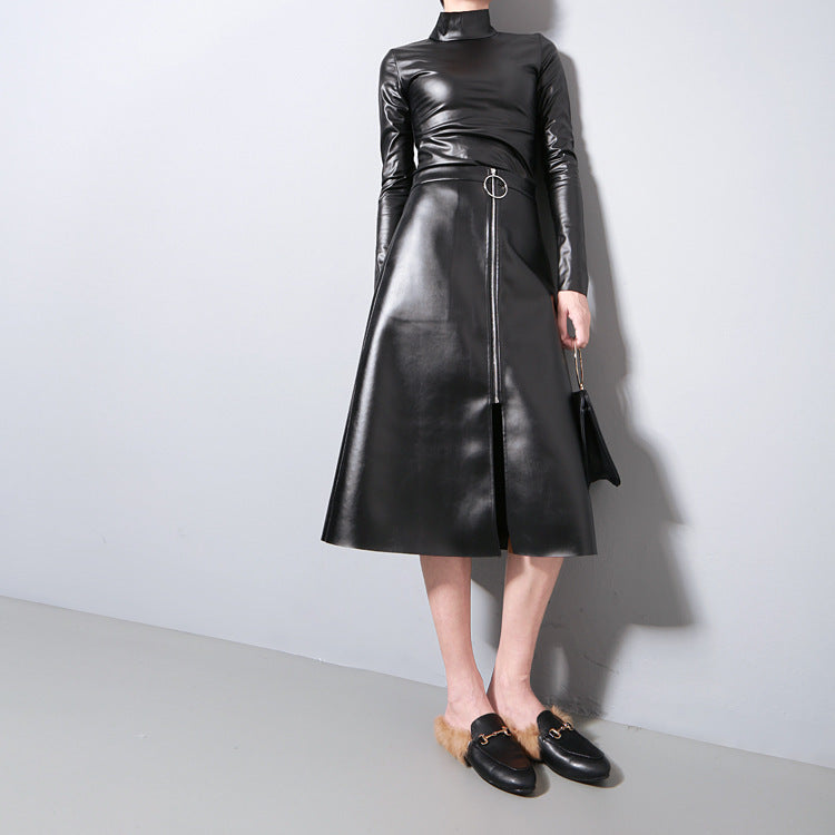 Heidi-Mode | Schwarz jacke mit Hohem Kragen