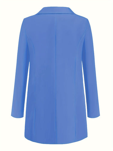 Heidi-Mode | Eleganter Einfarbiger Business-Blazer Mit Offener Vorderseite - Ideal Für Alle Jahreszeiten
