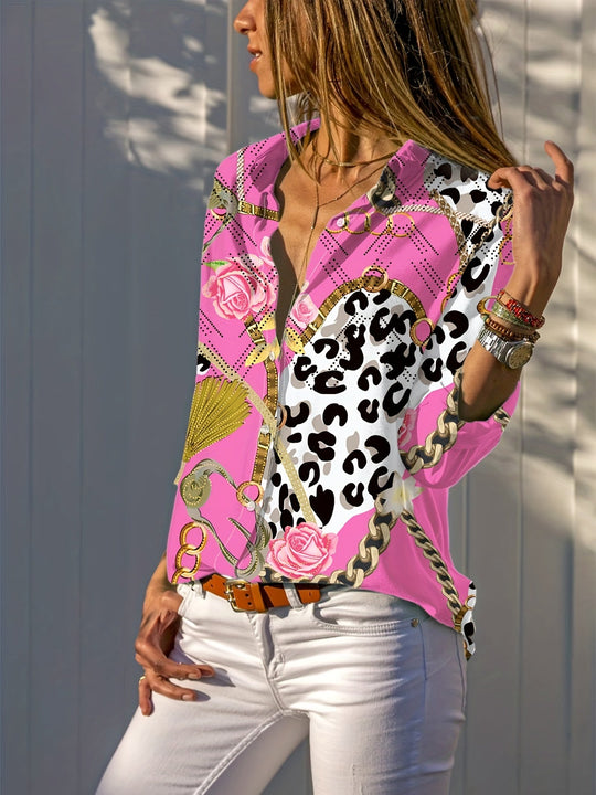 Heidi-Mode | Boho Shirt mit Mandala-Blumenmuster