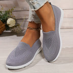 Heidi-Mode | Einfarbige Gestrickte Sneaker Für Damen