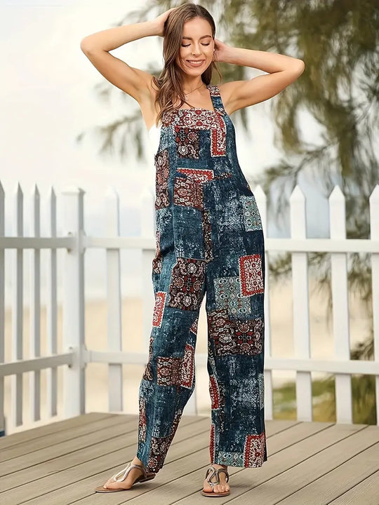 mehrfarbige Jumpsuits im ethnischen Stil