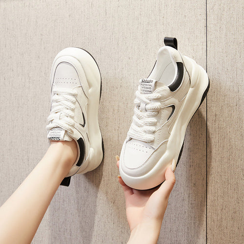 Heidi-Mode | Damen Sportlich Entspannt Plattform Absatz Schuhe