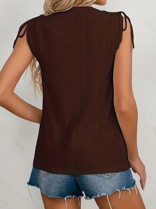 Heidi-Mode | Bluse mit Kurzen Ärmeln und Augen