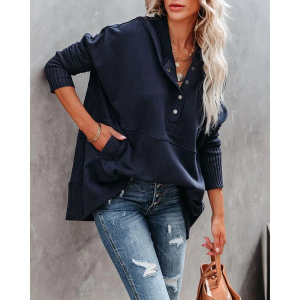 Heidi-Mode | Dames Hoodie Met V Hals