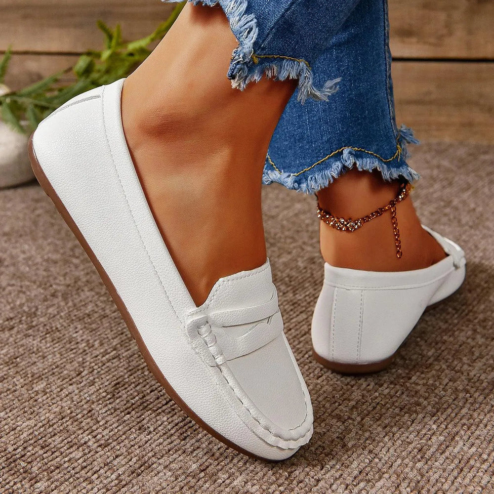 Heidi-Mode | Gommino Flat Crossed Soft Sole Women