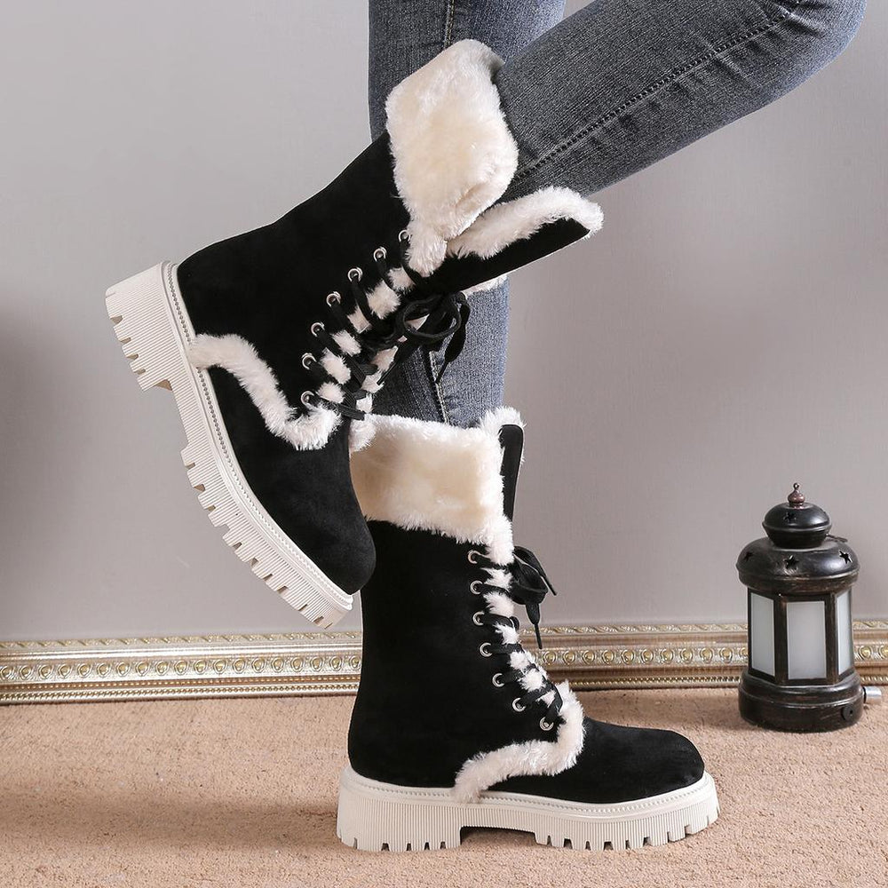 Heidi-Mode - Warme Winter-Schneestiefel mit Kunstfell für Frauen