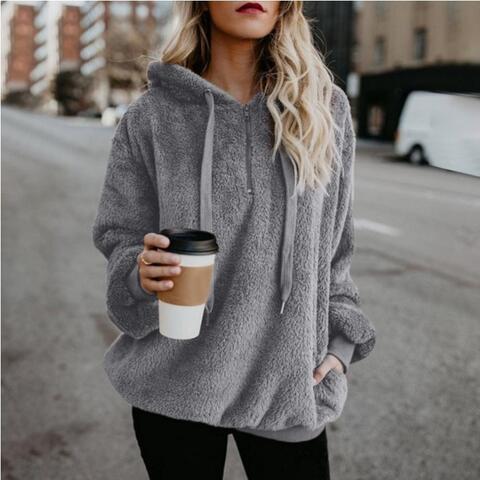 Heidi-Mode - Lässiger Winterwärmer Flauschiger Hoodie für Frauen