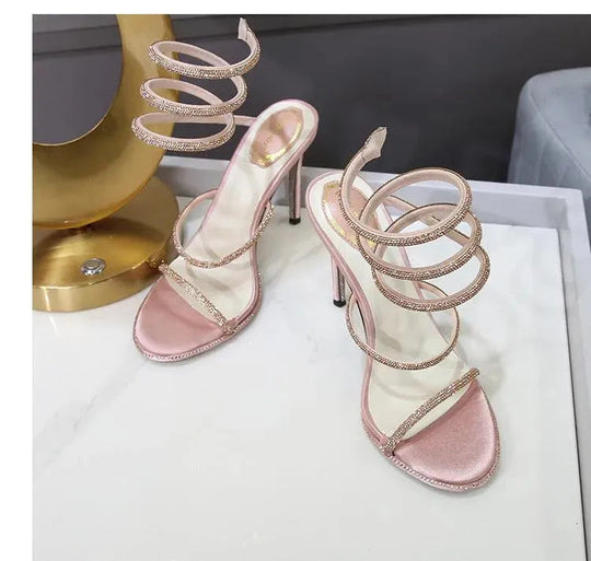 Heidi-Mode | Women sandals with high heels and ankle straps