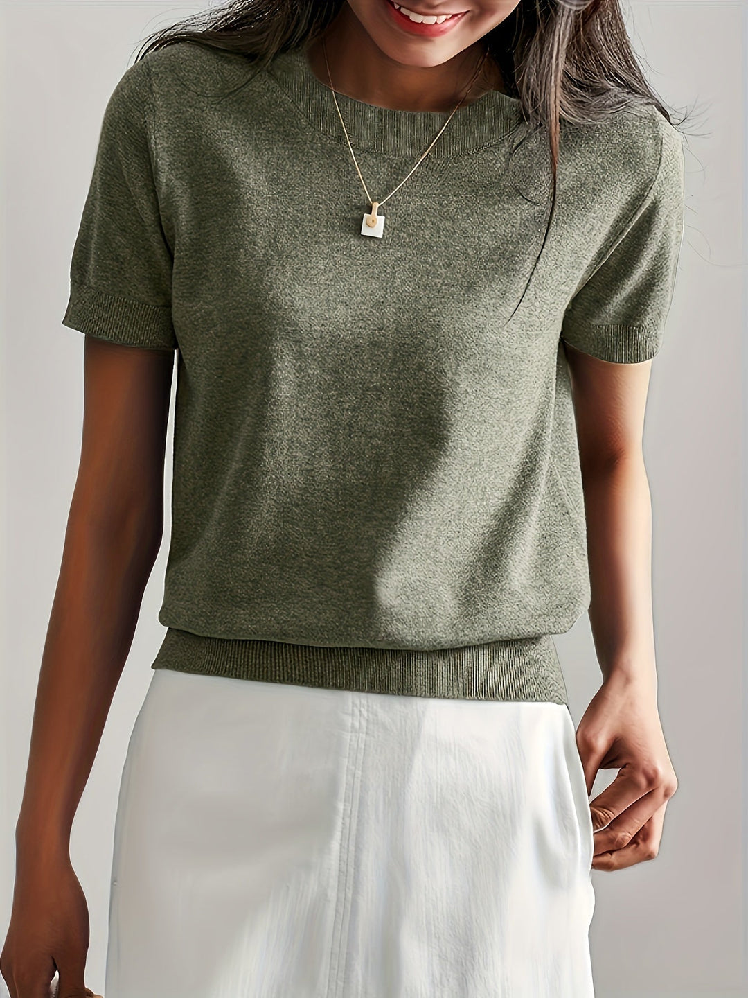 Heidi-Mode | Lässiger Pullover mit Kurzen Ärmeln für Frühling und Sommer