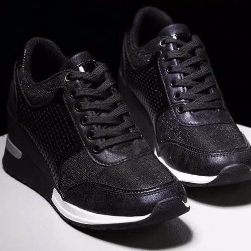 Heidi-Mode | Damen Sneakers Auf Keilabsatz mit Hohem Absatz