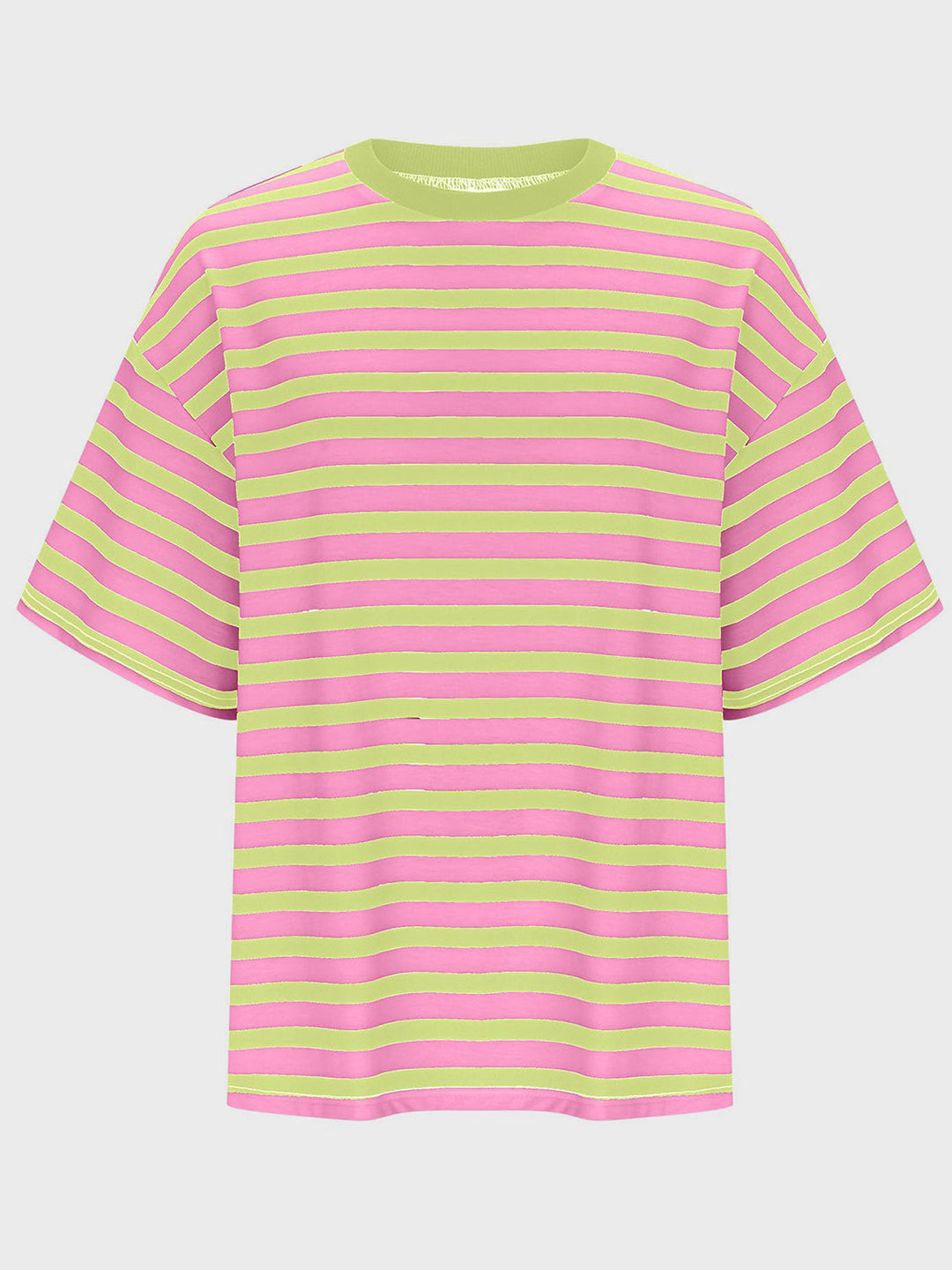Heidi-Mode | Gestreiftes Rundhals-Halbarm-T-Shirt