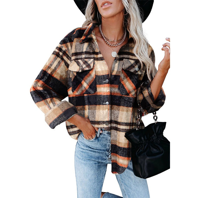 Heidi-Mode | Damen Karo Jacke aus Wolle