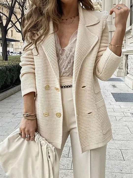 langärmelige Strickjacke