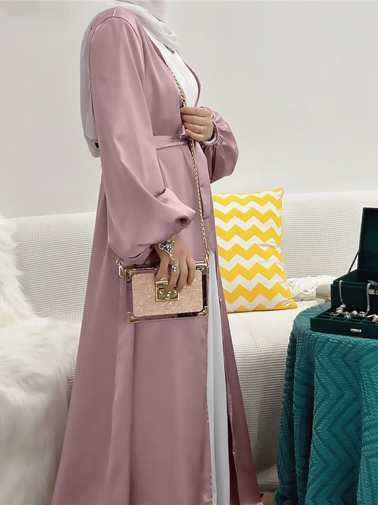 Heidi-Mode | Elegantes Abaya Kleid mit Gürtel