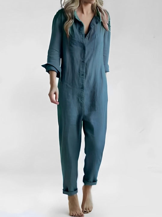 Jumpsuit mit langen Ärmeln und Taschen