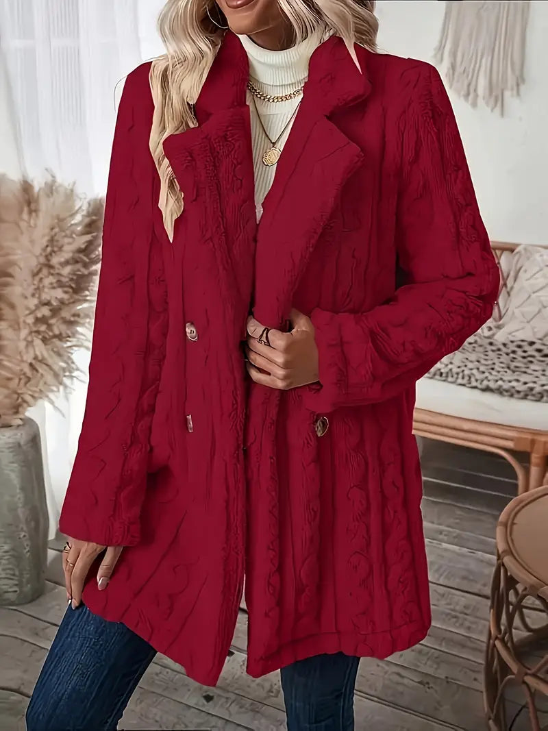 Weiche, einfarbige Thermojacke mit langen Ärmeln