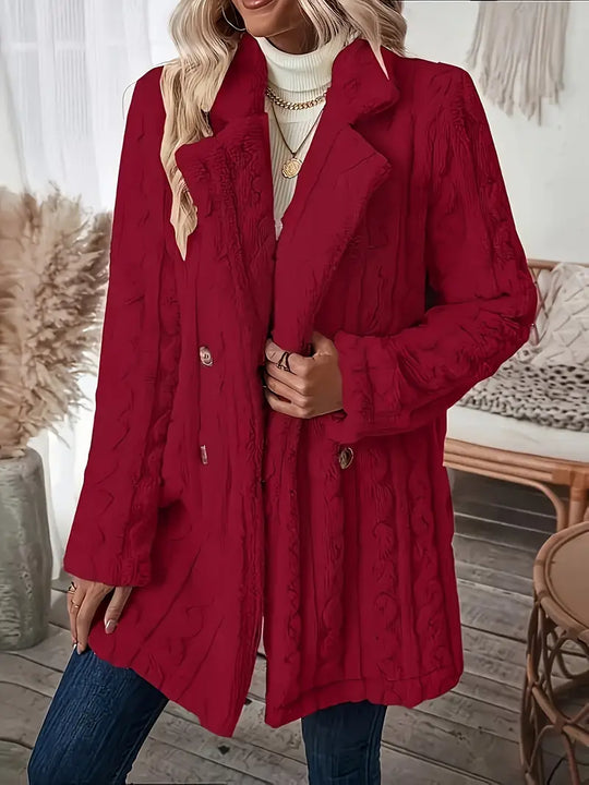 Weiche, einfarbige Thermojacke mit langen Ärmeln