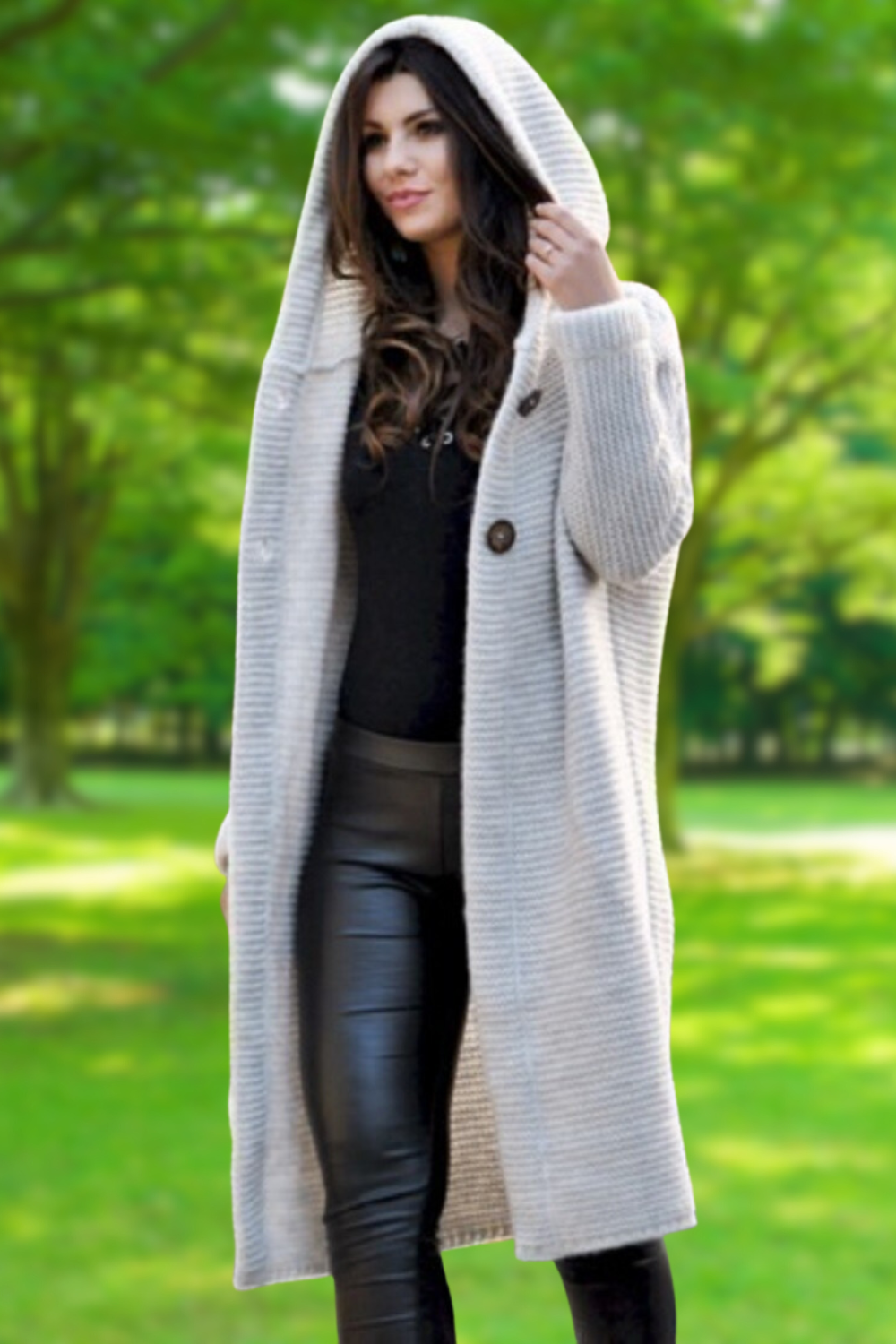 Heidi-Mode | Elegante Lange Strickjacke