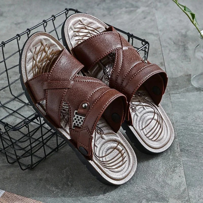 Heidi-Mode | Leichtgewicht Slipper aus Pu Leder